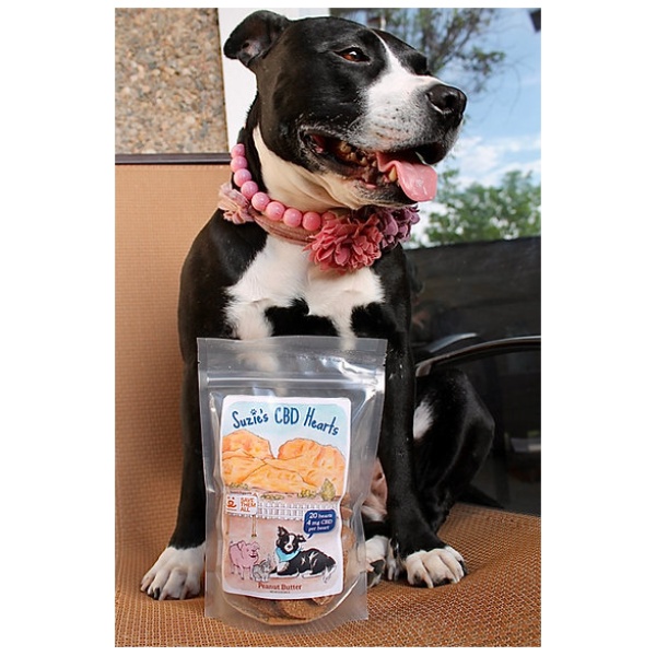 CBD Dog Treats - Peanut Butter Hearts - The Plug Distribution