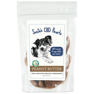 CBD Dog Treats - Peanut Butter Hearts 20- The Plug Distribution