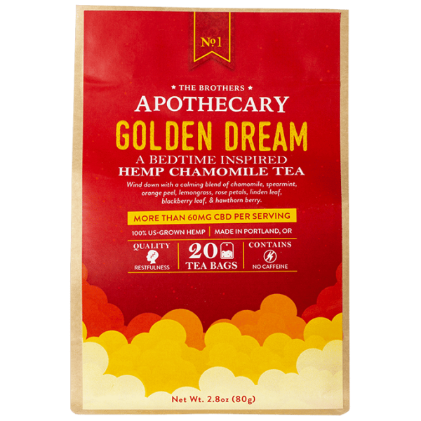 Golden Dream - Chamomile CBD Herbal Tea-20 - The Plug Distribution