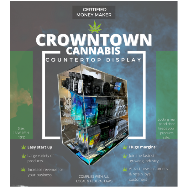 Crowntown Cannabis Countertop Display - The Plug Distribution