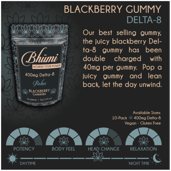 Bhūmi - Blackberry Delta-8 Gummy - The Plug Distribution