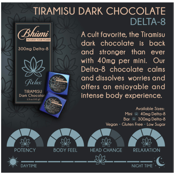 Bhūmi - Tiramisu Dark Chocolate Delta-8 - The Plug Distribution