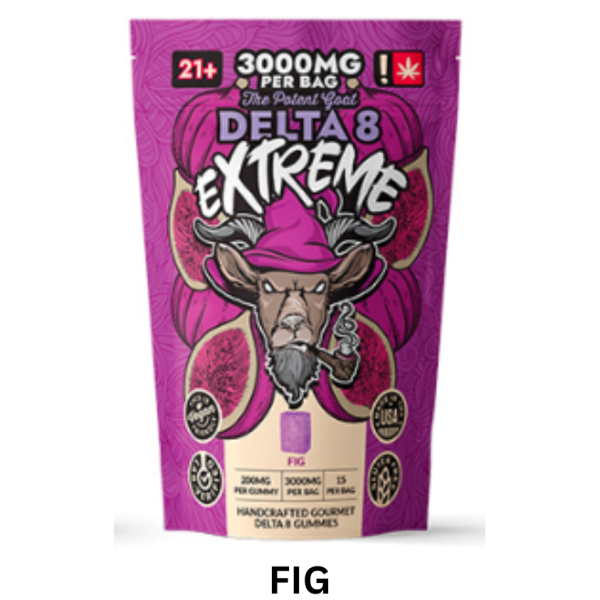 The Potent Goat - Delta-8 - Extreme Gummies - Fig - 3000MG - The Plug Distribution