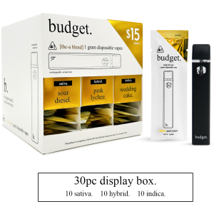 Budget THCA - Open Display Box for Disposable Vape - The Plug Distribution