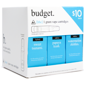 Budget HHC - Closed Display Box for Cartridges The Plug Distribution